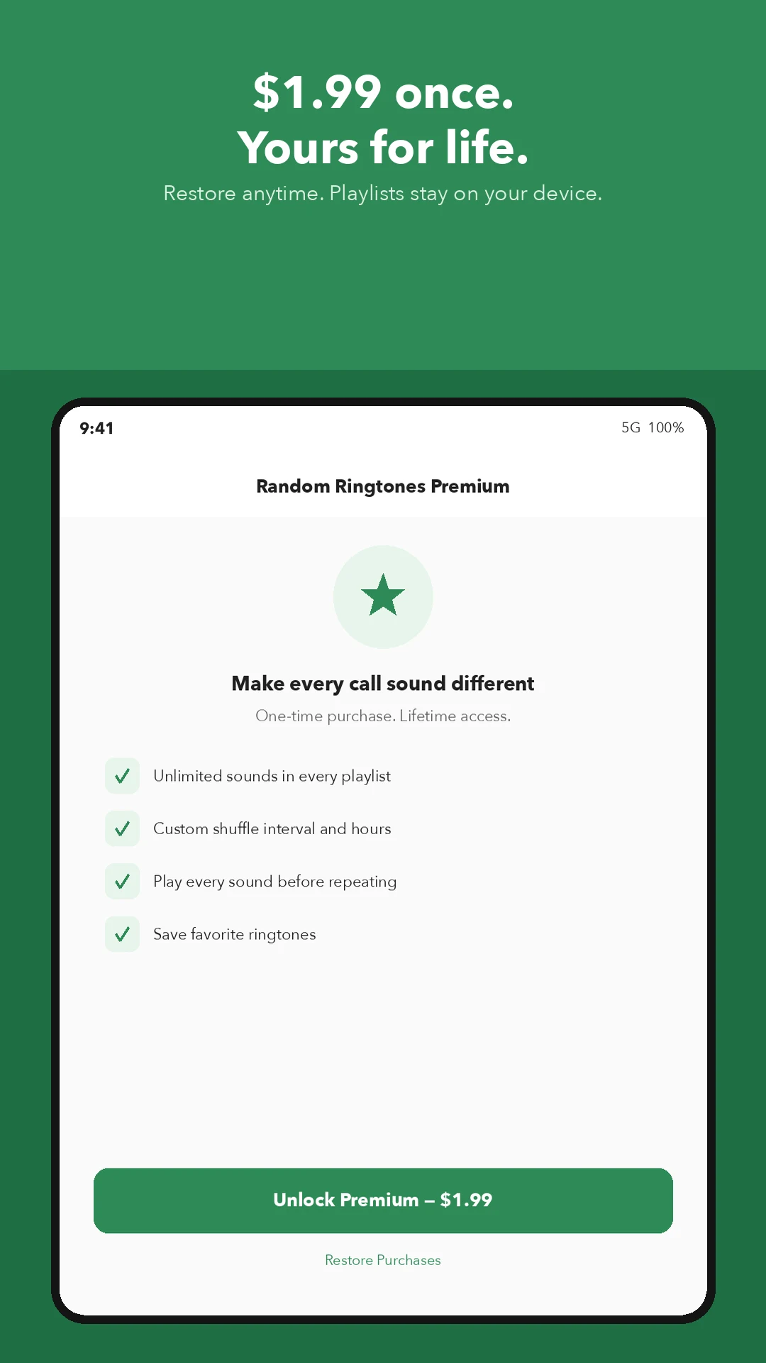 Ringtones Shuffle - Call & App screenshot